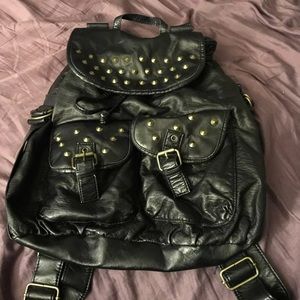 Leather backpack
